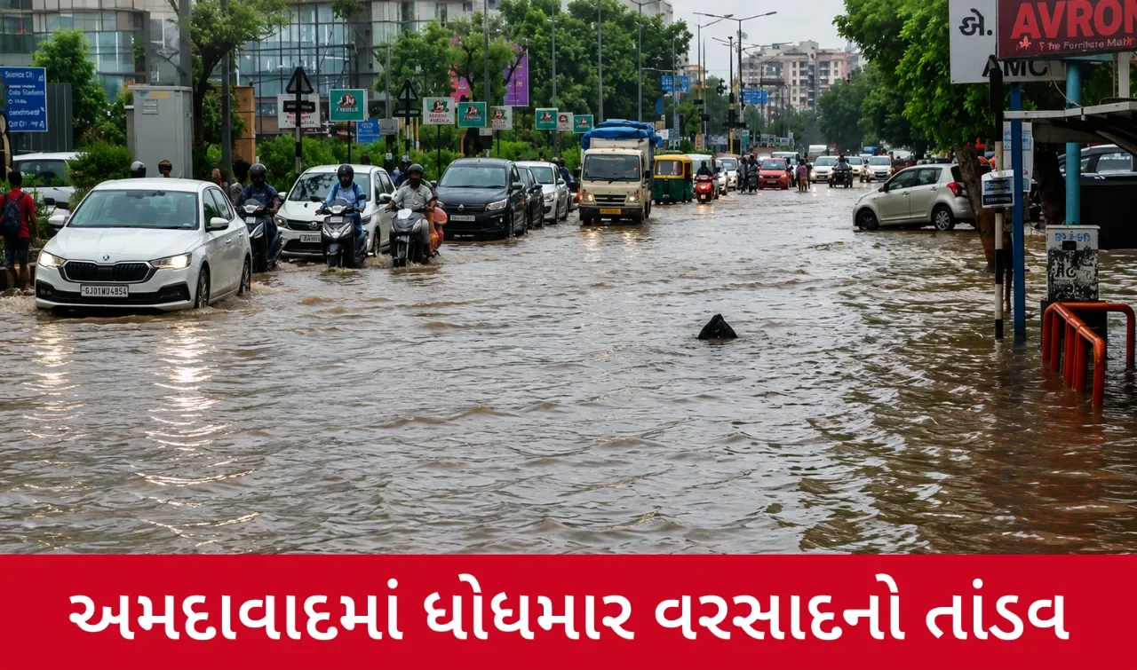 અમદાવાદમાં વરસાદે મચાવી તબાહી, 24 કલાકથી શહેર જળબંબાકાર