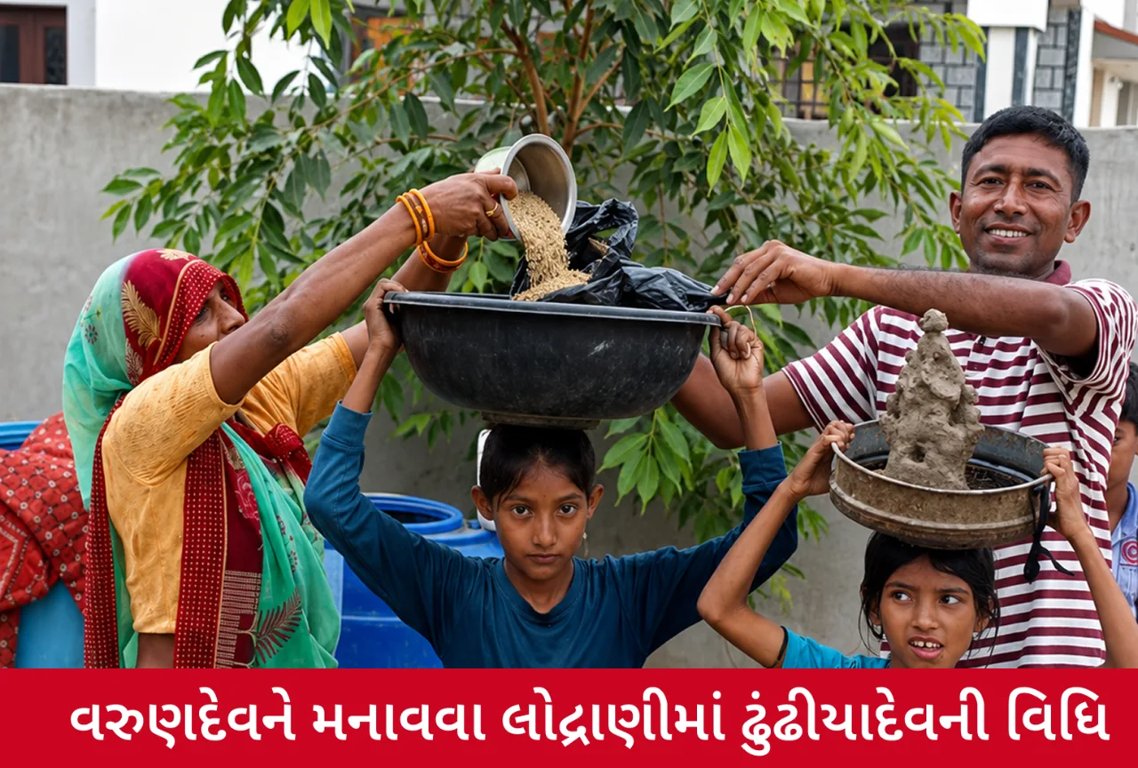 વરસાદ ન પડતાં લોદ્રાણી ગામે પરંપરાગત ઢુંઢીયાદેવ યાત્રા, ગામલોકોએ કરી પ્રાર્થના